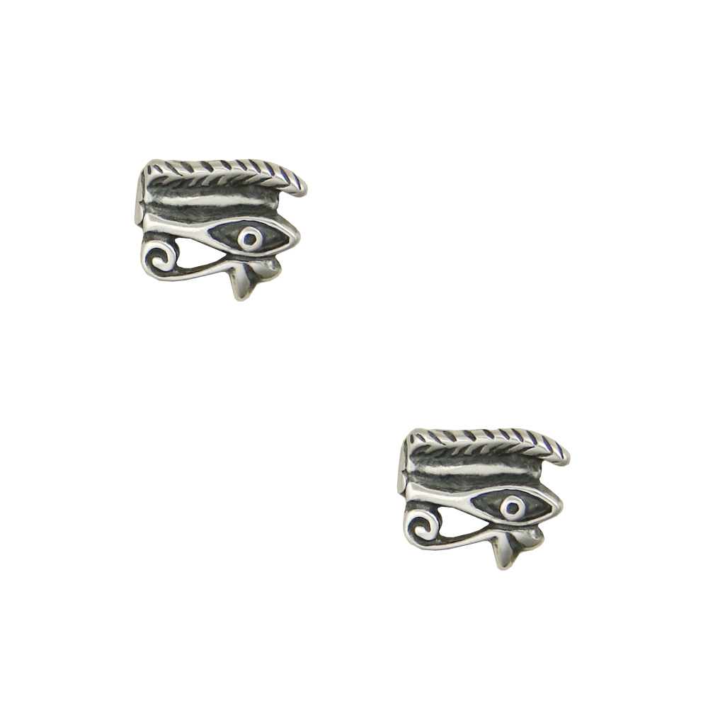 Sterling Silver Little Eye of Horus Post Stud Earrings Sterling Silver Little Eye of Horus Post Stud Earrings