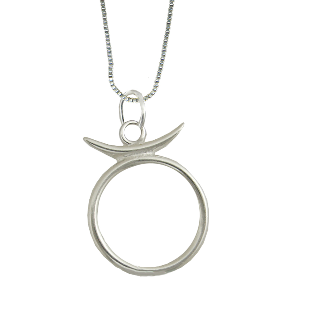 Sterling Silver Zodiac Symbol Taurus Pendant Necklace Sterling Silver Zodiac Symbol Taurus Pendant Necklace